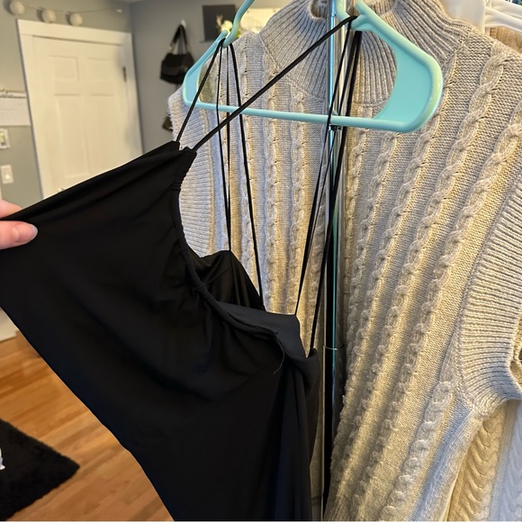 Vintage Rimini Black Cowl Neck Gown Sz 6 - Picture 4 of 7